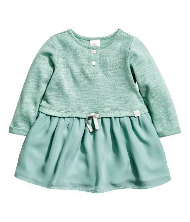 Chiffon jurk mintgroen