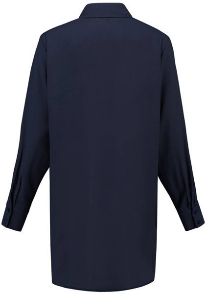 Lange donkerblauwe blouse