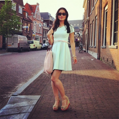 Mint kleur jurk