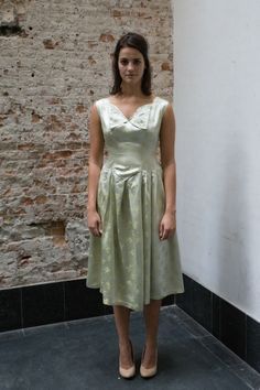 Mintgroene maxi jurk