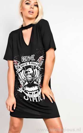 T shirt dress zwart