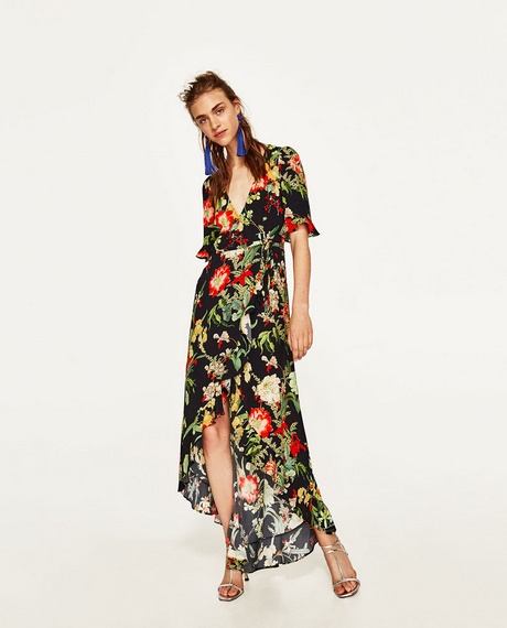 Lange jurk met bloemen