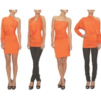 Oranje supertrash jurkje