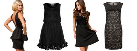 Zwarte jurk voor kerst