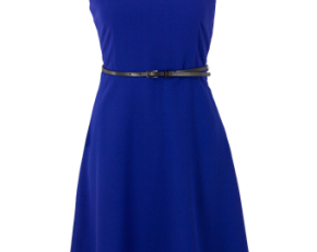Blauwe jurk a lijn