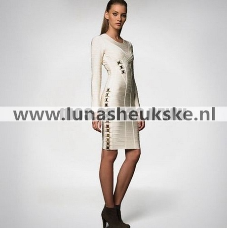 Lange beige jurk