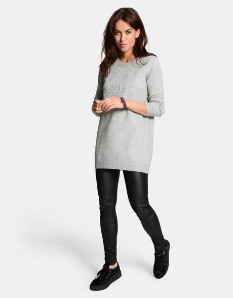 Sweater jurk grijs
