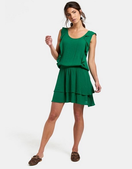 Velvet jurk groen