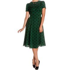 Vintage jurk groen