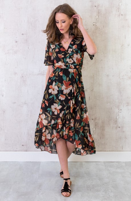 Bloemen jurk midi