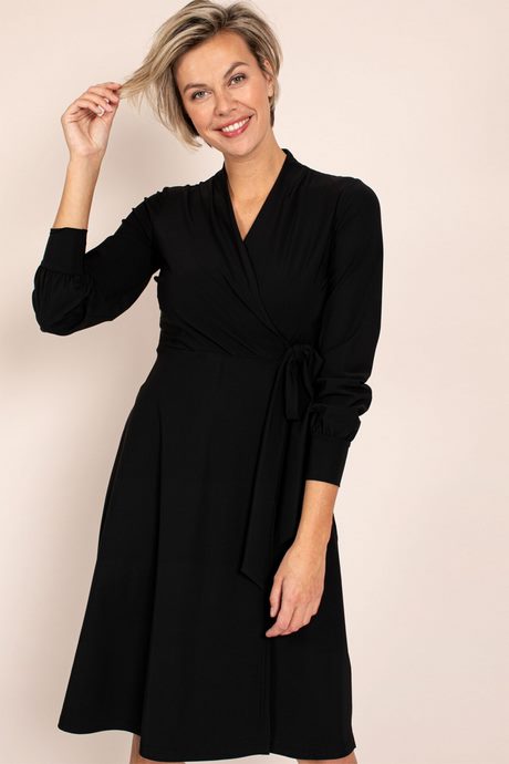 Zwarte wrap dress