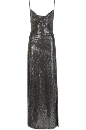 Lange glitter jurk met split
