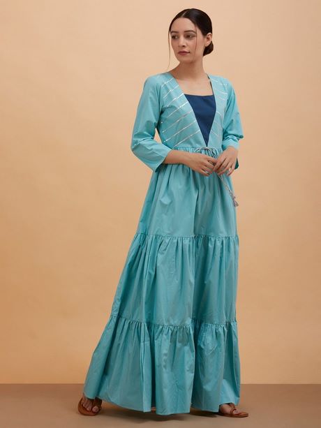 Maxi jurk turquoise