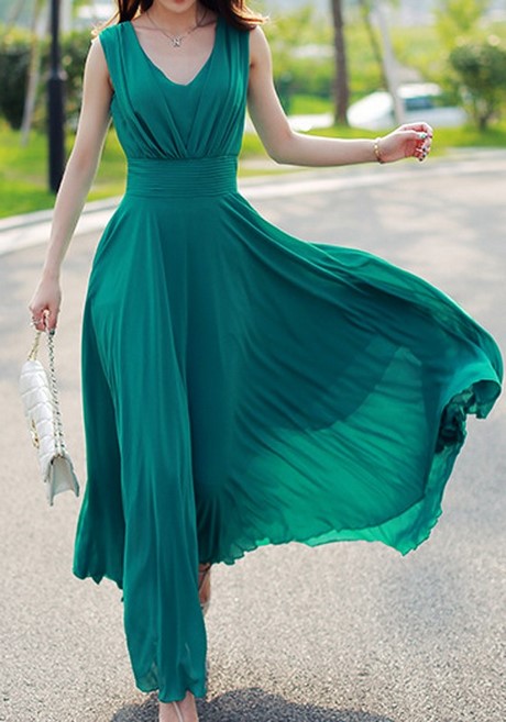 Maxi jurk turquoise