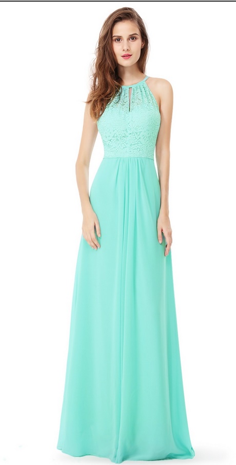 Turquoise maxi jurk