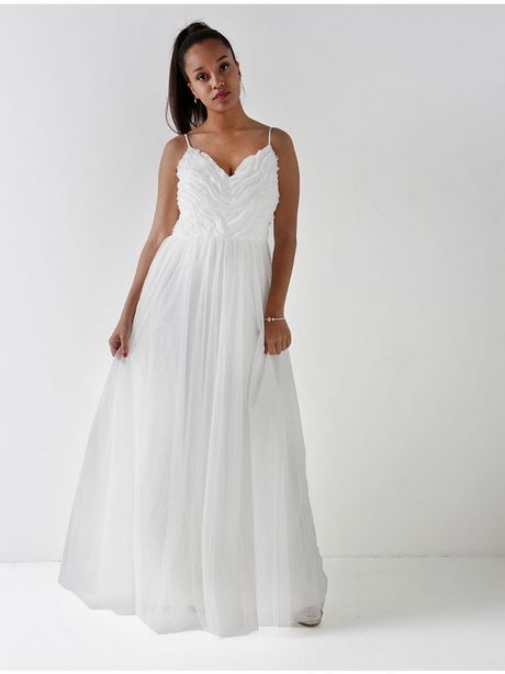 Witte tule jurk