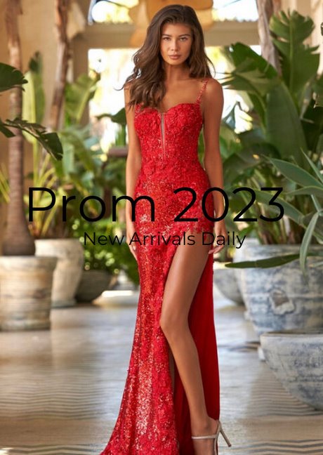 Zwarte en rode prom dresses 2023