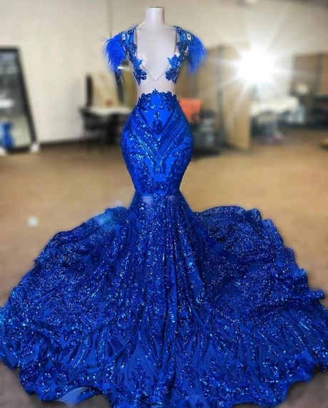 Blauwe jurk 2024