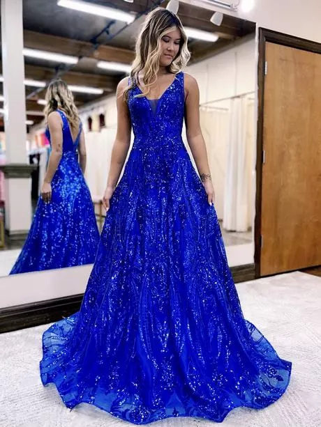 Blauwe jurk 2024