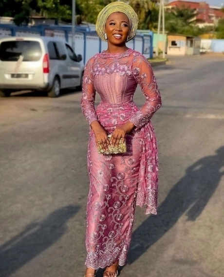Nigerian lace styles for wedding 2024