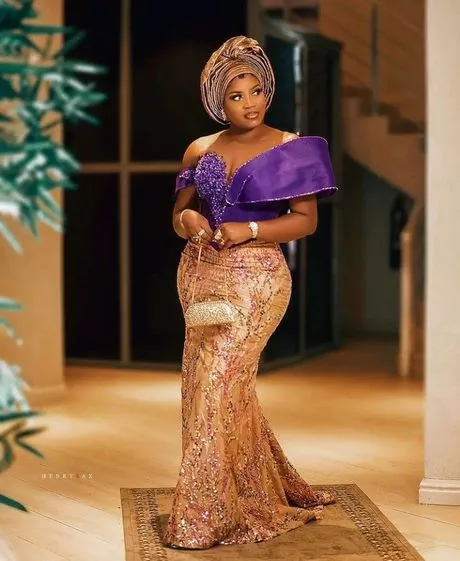 Nigerian lace styles for wedding 2024
