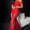 Rode zeemeermin prom jurk