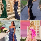 Black and silver prom dresses 2024